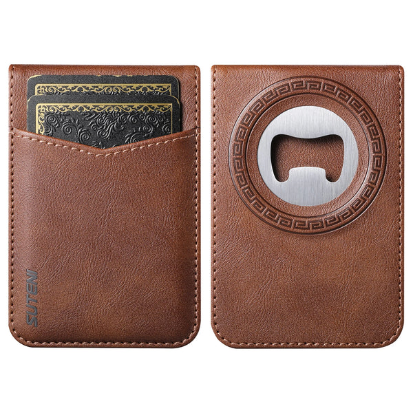 SUTENI Mobile Phone Wallet Stand Magnet Flip Pocket Card Storage Luxury Faux Leather Bottle Opener Bag Wallet Card Holder