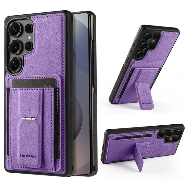 Card Slots Phone Case for Samsung Galaxy S26 Ultra S25 Plus S24 S23 S22 Fe S26U S25U Kickstand Card Holder Phone Back Cover