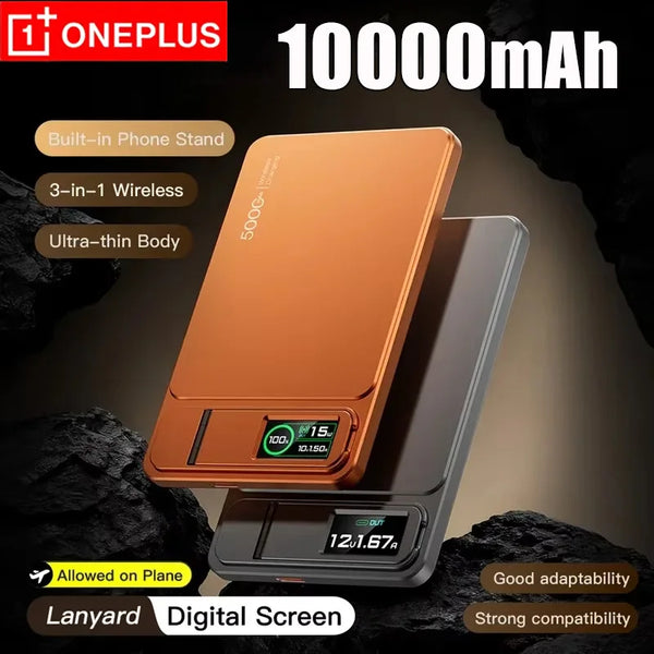 OnePlus 10000mAh Wireless Magnetic Power Bank Portable Slim External Battery 20W Fast Charging For iPhone 12-17 iWatch Airpod