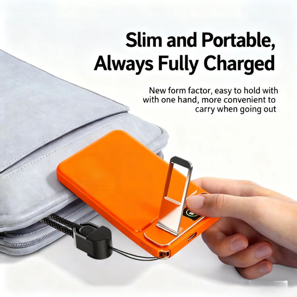 3-In-1 TFT Screen 10000Mah Wireless Magnetic PowerBank For Magsafe Fast Charger Portable External Battery For iPhone 17 PowerBak