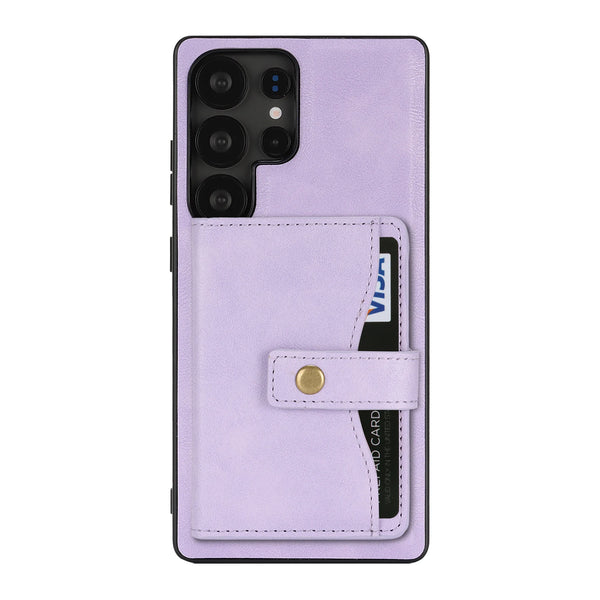 2 in 1 Magnetic Leather Case For Samsung Galaxy S26 S25 Ultra S24 Plus S23 S26U S25U KickStand Wireless Charging Phone Cover