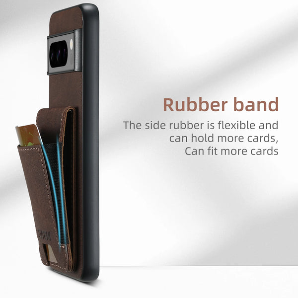 SUTENI Luxury Faux Leather Card Holder Stand Phone Case Frosted Feel For Google Pixel 10 Pro XL 9 8A 7 6
