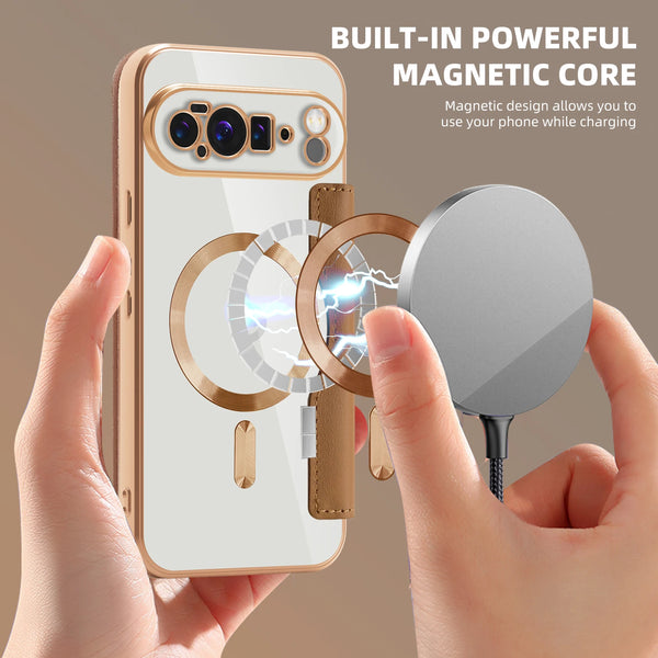 PU Leather Flip Case for Google Pixel 7A 8A 9 10 Pro 9A XL Magnetic Wallet Case Cards Slot Holder Wireless Charging Phone Cover