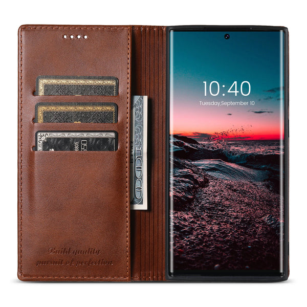 SUTENI Faux Leather Card Holder Stand Wallet Magnet Flip Cover Phone Case For Samsung S26 Ultra S25 Plus S24 S23 S22 Note20