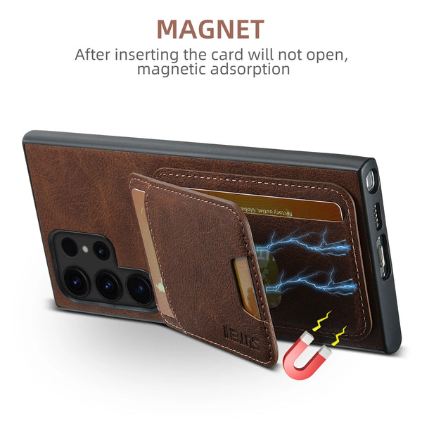 SUTENI Leather Wallet Card Holder Phone Cases For Samsung Galaxy S26 Ultra S25 Plus S24 S23 S22 Note20