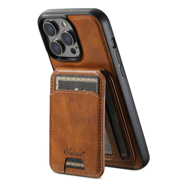 SUTENI Compatible Wireless Charging Phone Case Card Holder Leather Magnetic Wallet For iPhone 12 13 14 15 16 Plus 17 ProMax