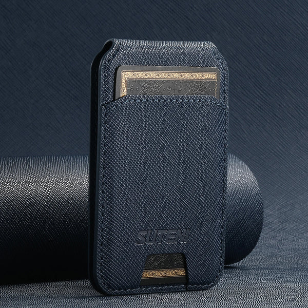 SUTENI Magnetic Card Holder Wallet Stand for Mobile Phone for iPhone for Samsung Galaxy for Google