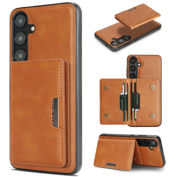 2 in 1 Leather Case For Samsung Galaxy A14 A15 A16 A17 A26 A34 A35 A36 A52 A53 A54 A55 4G 5G Magnetic Card Slots Phone Cover