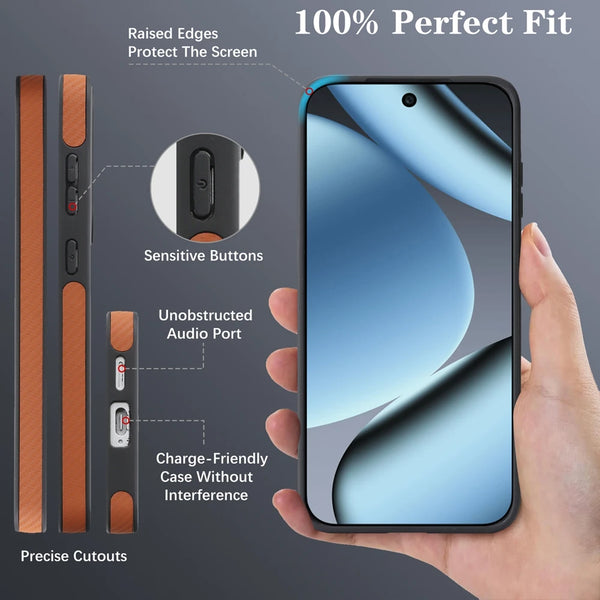Carbon Fiber Pattern Case For Google Pixel 9 9pro 9A 10 10pro Pro XL ProXL Wrieless Charging Phone Back Cover