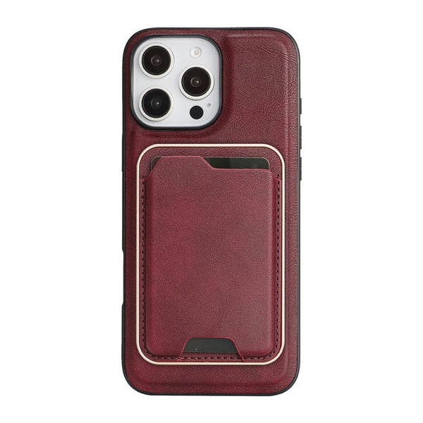 2 in 1 Leather Case For Iphone 17 16 ProMax 15 Plus 14 Pro Max 13 12 16e Magsafe Ultra Thin Magnetic Card Slot Bag Phone Cover