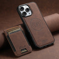 SUTENI Magnet Wireless Charging Card Holder Stand Luxury Faux Leather Phone Case For iPhone 17 Pro Max 16 Plus 15 14 13 12