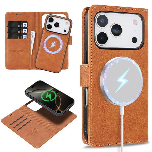 2in1 Leather Wallet magnetic Flip back Case For iPhone 17 Promax Air 16 Pro Max 15 Plus 14 13 12 For Samsung Galaxy S25 S26 Ultra S24 Plus S23 S24 for Google Pixel 9 10 Pro XL 9A10A 9Pro 10Pro XL