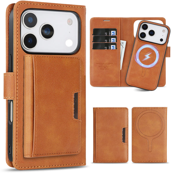 3-in-1 50% off Leather Wallet magnetic Flip back Case For iPhone 17 Promax Air 16 Pro Max 15 Plus 14 13 12 For Samsung Galaxy S25 S26 Ultra S24 Plus S23 S24