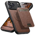 SUTENI Wireless Charging Phone Case Magnet Card Holder Photo Frame Bag Faux Leather For iPhone 17 Pro Max 16 Plus 15 14 13 12