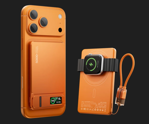 3-In-1 TFT Screen 10000Mah Wireless Magnetic PowerBank For Magsafe Fast Charger Portable External Battery For iPhone 17 PowerBak