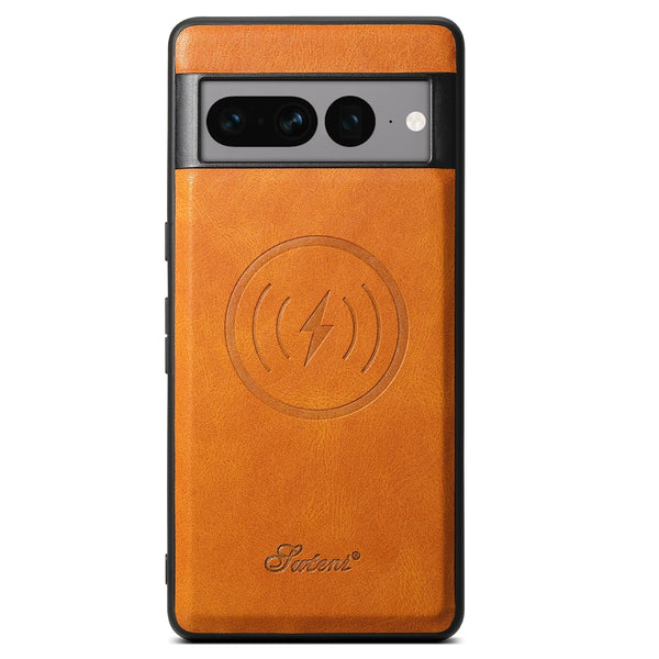 SUTENI Luxury Faux Leather Delicate Hand Feel Phone Case Magnet Wireless Charging For Google Pixel 9XL 8Pro 7A 6