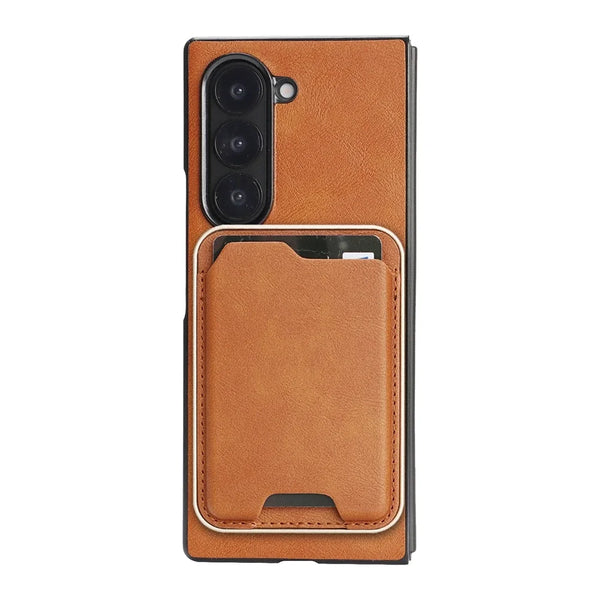 2 in 1 Ultra Thin Case for Samsung Galaxy Z Fold 7 6 5 4 3 Fold7 Fold6 Fold5 Fold4 Fold3 Wireless Charger Wallet Phone Cover