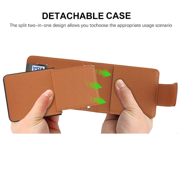 2 in 1 Crossbody Leather Wallet Case for Samsung Galaxy Z Flip 7 Fe 6 5 4 3 Fe Flip7 Flip6 Flip5 Flip4 Card Slots Phone Cover