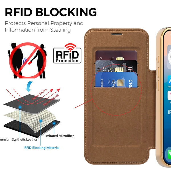 Magsafe Leather Case for IPhone 17 Air 16 Promax 15 Plus 14 Pro max 13 PM 12 iphone17 Card Holder Magsafe Flip Phone Cover