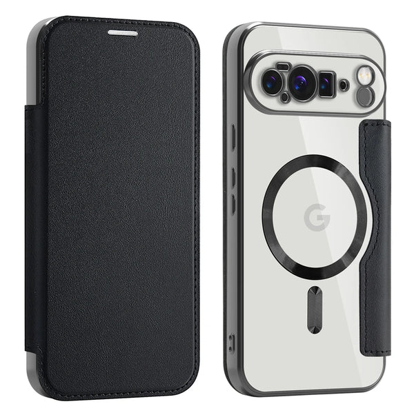 PU Leather Flip Case for Google Pixel 7A 8A 9 10 Pro 9A XL Magnetic Wallet Case Cards Slot Holder Wireless Charging Phone Cover