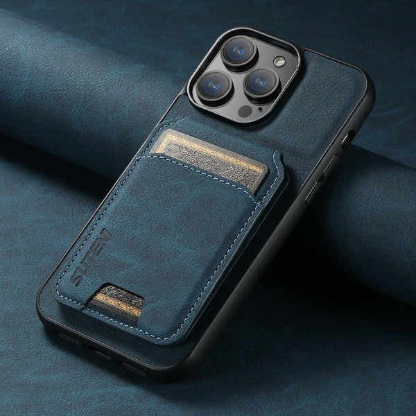 SUTENI Card Holder Card Cover Mobile Phone Case Luxury PU Leather Phone Holder For iPhone 16ProMax 15Plus 14 13 12 11 XR X