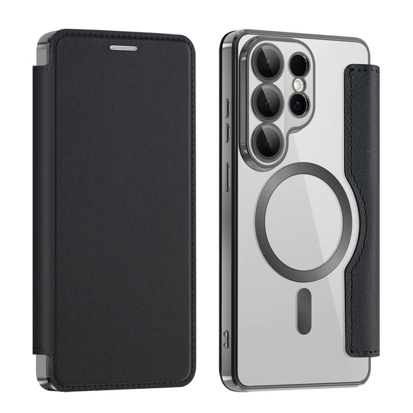 Leather Flip Case for Samsung Galaxy S26 S25 S24 S22 S23 Fe Plus Ultra S25U Card Holder Magnetic Camera Protection Phone Cover