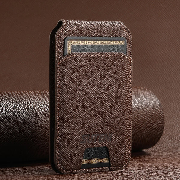 SUTENI Magnetic Card Holder Wallet Stand for Mobile Phone for iPhone for Samsung Galaxy for Google