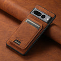 SUTENI Wireless Charging Phone Case Magnet Card Holder Stand Faux Leather For Google Pixel 9XL 8Pro 7A 6