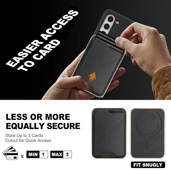 2 in 1 Leather Case for Samsung Galaxy Z Fold 7 6 5 4 3 Fold7 Fold6 Card Slots Holder Wireless Charging Magnetic Phone Cover