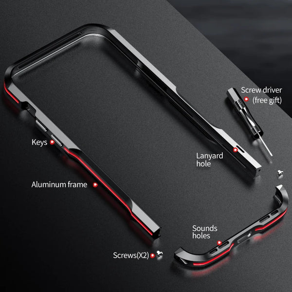 Metal Frame For iphone 17 16e 16 15 14 13 11 Pro Max Aluminum Alloy Case Bumper 12 Mini X Xs XR SE2020 7 8 Plus Shockproof Cover