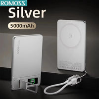 ROMOSS 500000mAh Magnetic Power Bank PD15W Wireless Fast Charging External Battery for Magsafe Powerbank for iPhone 17/16/15/14