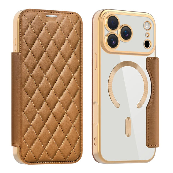 Magsafe Leather Case for IPhone 17 Air 16 Promax 15 Plus 14 Pro max 13 PM 12 iphone17 Card Holder Magsafe Flip Phone Cover