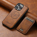 SUTENI Compatible Wireless Charging Phone Case Card Holder Leather Magnetic Wallet For iPhone 12 13 14 15 16 Plus 17 ProMax