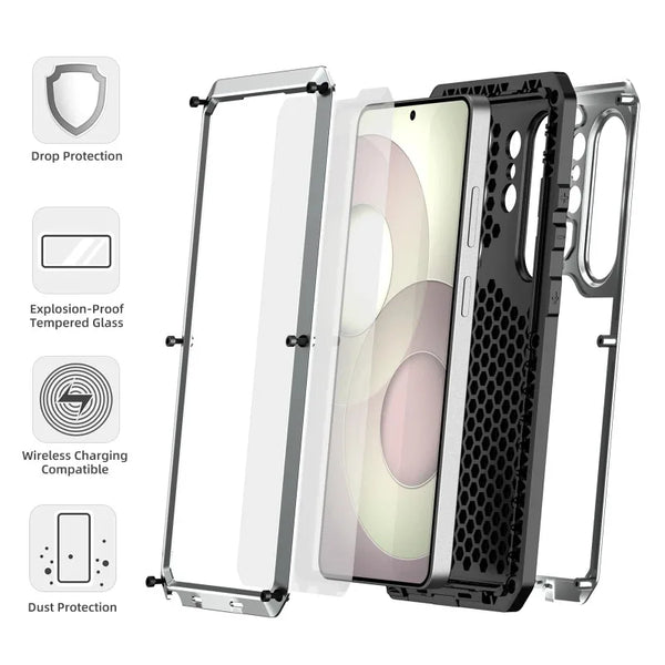 Case For Samsung Galaxy S26 Ultra S25 S24 S23 S22 Ultra Plus Heavy Duty Protection Armor Metal Phone Cover Capa Coque Fundas