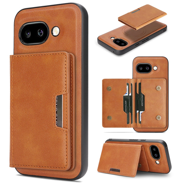 2 in 1 Magnetic Leather Case For Google Pixel 8 8A 8Pro 9 9Pro XL 10Pro 9A Pixel10 Wireless Charging Card Slots Phone Cover