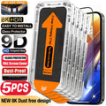 NNBILI 5Pcs Oleophobic Coating Dust Free Easy Installation Screen Protector For iPhone 17 Pro Max 16 15 14 13 12 11 Pro Series