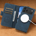 SUTENI Wireless Charging Faux Leather Card Holder Stand Wallet Magnetic Button Flip Cover Phone Case For iPhone 17 Pro Max 16 15
