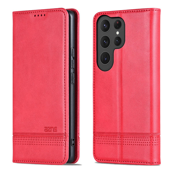 Flip Wallet Case For Samsung Galaxy S25 Ultra Edge S24 Plus S23 FE S22 S21 Cash Cards Slots Magnetic Closure Leather Phone Cover