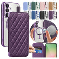 Wireless Charging Leather Case for Samsung Galaxy A05 A05S A07A06 A15 A16 A17 A26 A35 A36 A55 A56 Card Slots Holder Phone Cover