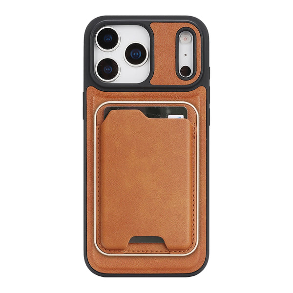 MagSafe Leather Case for IPhone 17 Air 16 Promax 15 Pro Max 14 Plus 13 PM 12 Magnetic Cards Holder Slots 2 IN 1 Phone Case