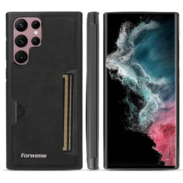 Leather Case for Samsung Galaxy S25 Edge Ultra S24 Plus Fe S23 S22 S21 S20 S25U S24U S23U Card Slots Carder Holder Phone Cover
