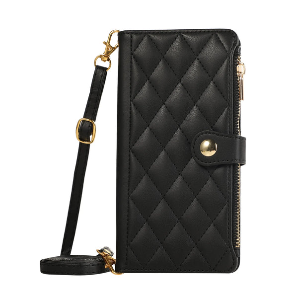 Crossbody Zipper Wallet Case for Samsung Galaxy A05 A06 A07 A15 A16 A17 A25 A35 A36 A53 A54 A55 A56 A72 A73 4G 5G Phone Cover