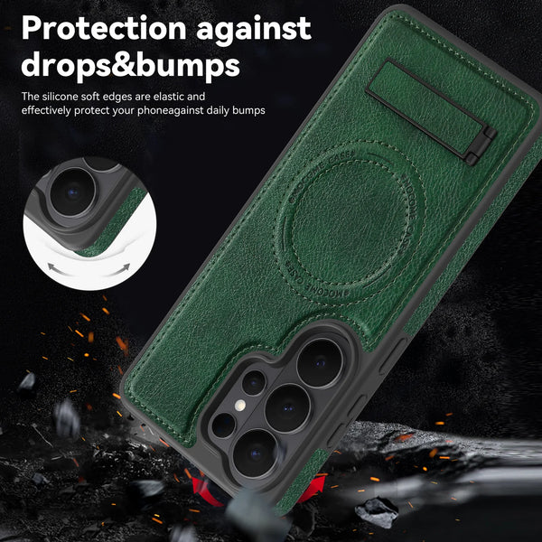 Phone Case for Samsung Galaxy S26 S25 Ultra Edge S24 Plus Fe S23 S22 S25U Wireless Charging Card Slots Card Holder Phone Cover