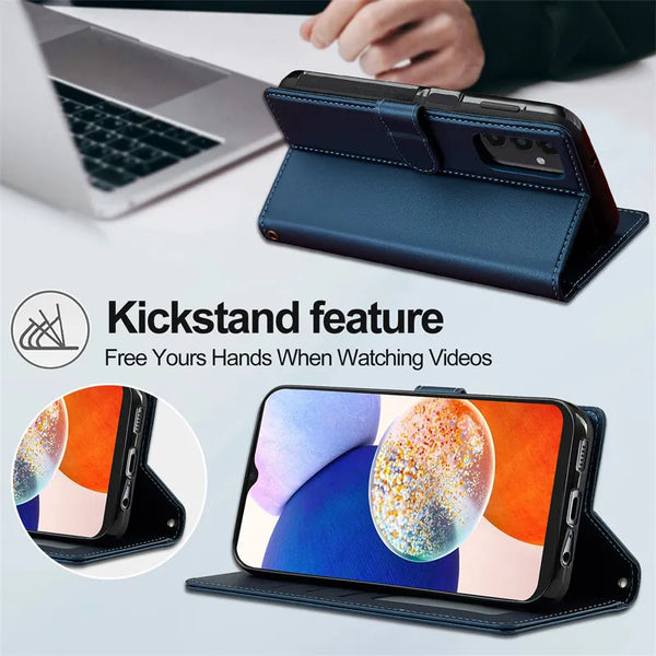 Magnetic Flip Leather Phone Case for Samsung Galaxy A17 5G A37 A57 A56 A36 A16 A55 A35 A15 A54 A14 S26 S25 FE Wallet Cards Cover