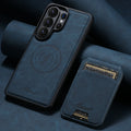 SUTENI Wireless Charging Phone Case Magnet Card Holder Stand Faux Leather For Samsung Galaxy S26 Ultra S25 Plus S24 S23+