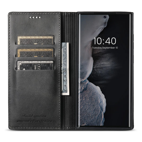 SUTENI Faux Leather Card Holder Stand Wallet Magnet Flip Cover Phone Case For Samsung S26 Ultra S25 Plus S24 S23 S22 Note20
