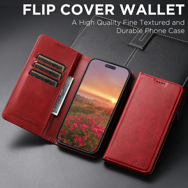 Flip Leather Wallet Case For iPhone 17 Promax Air 16 16e Pro max 15 Plus 14 13 12 Shockproof Card Slots Kickstand Phone Cover
