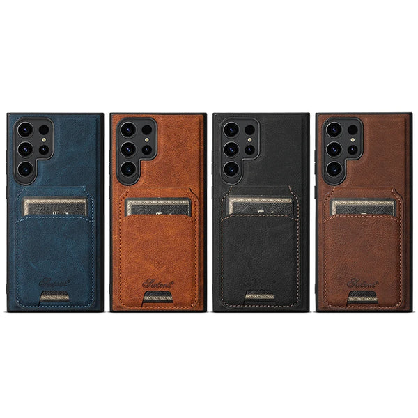 Detachable 2 in 1 Leather Wallet Magnet Card Holder Phone Case For Samsung Galaxy S24 S23 Ultra S22 Plus Wireless charging