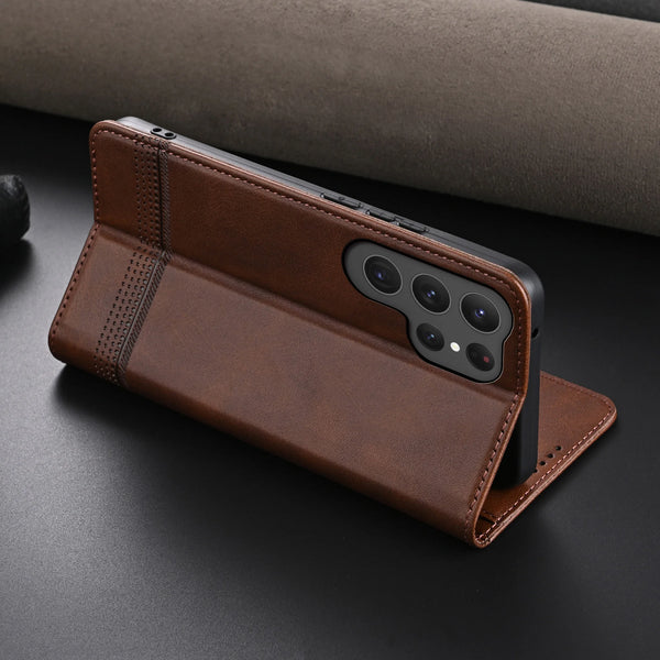 Flip Wallet Case For Samsung Galaxy S25 Ultra Edge S24 Plus S23 FE S22 S21 Cash Cards Slots Magnetic Closure Leather Phone Cover