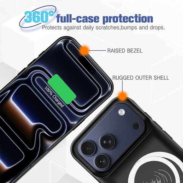 10000mAh Magnetic Battery Case for iPhone 17 Air 17 Pro Max Portable Charger Case Wireless Charging Power Bank Charger Cover